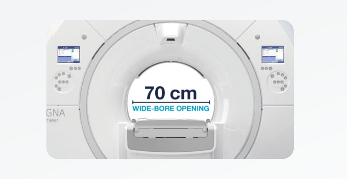 Image of a wide bore MRI
