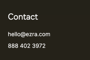 Image of Ezra customer service contact informatioin