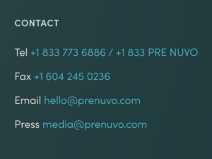 Image of Prenuvo customer contact information